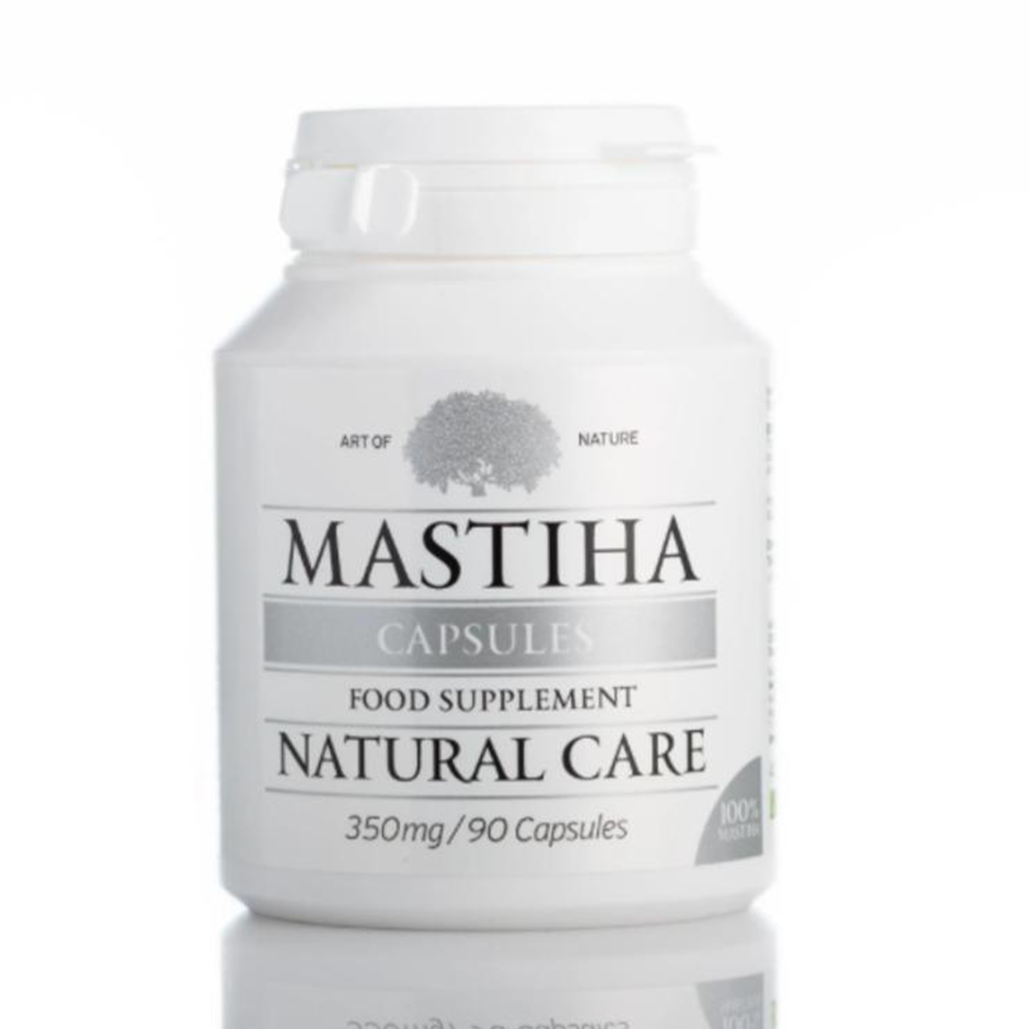 Art of Nature Mastiha Supplement capsules with 350mg pure Chios Mastic powder for digestive support, made in Egypt