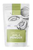 Organic Amla Powder by Ayurveda Line in a sealed package—100% pure Indian gooseberry powder for wellness and vitality.