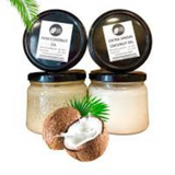 Black Lotus Extra Virgin Coconut Oil in a 250ml bottle for skin, hair, and natural beauty. Produced in Egypt.