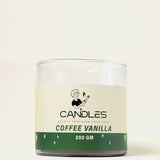 Black Luxury Coffee Vanilla Candle (200g) by Georgetta Candles, available at Elmeraki, displayed in a sleek black container.