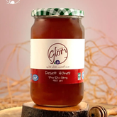 Jar of golden Glory Sidr Honey by BOSTAN SETELHOSN, a premium raw honey from Egyptian Sidr trees.