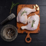 Emosha chemical-free white chicken thighs 1kg frozen packaging on white background
