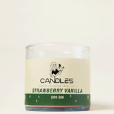 Fuchsia Glamour Strawberry Vanilla Candle (200g) by Georgetta Candles, available at Elmeraki, displayed in a sleek fuchsia container.