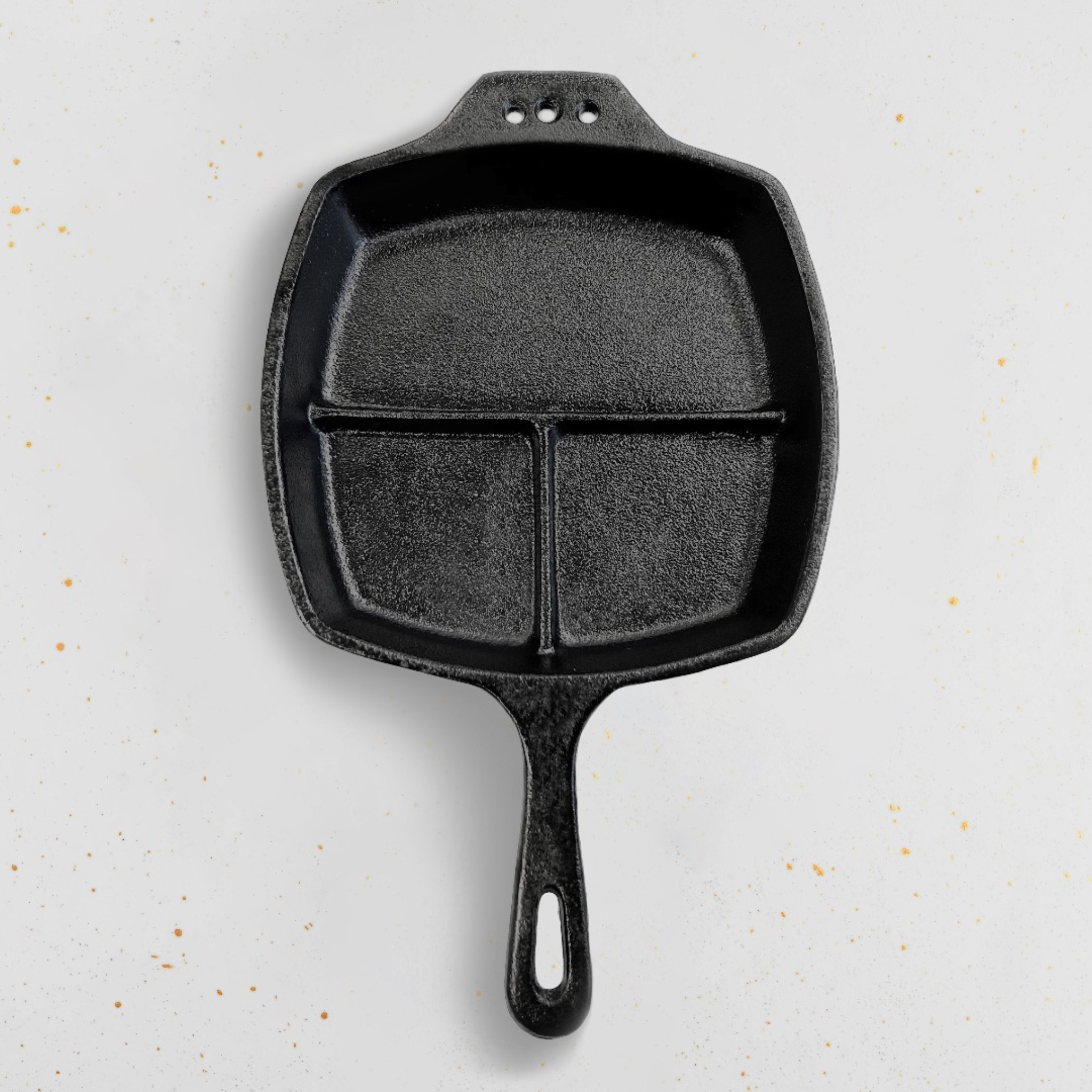 GRIF 25 CM Cast Iron Sectional Skillet 3.2 kg - Top View