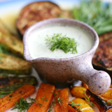 kaju creamy dill sauce – smooth herb sauce in a jar, perfect for seafood and dipping, made in egypt.