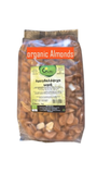 Package of Ola Bio Certified Organic Almonds from Greece, presented by El Meraki for the Egyptian market.