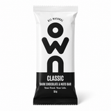 OWN Dark Chocolate and Nuts Bar 55g front packaging on white background