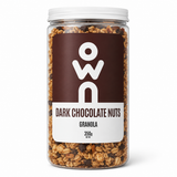 OWN Dark Chocolate Nuts Granola 350g front packaging on white background