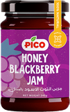 Jar of Pico Blackberry Jam with visible seeds and rich purple color, a gourmet fruit spread made in Egypt.
