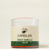 Red Splendor Rose Vanilla Candle (200g) by Georgetta Candles, available at Elmeraki, displayed in a sleek red container.