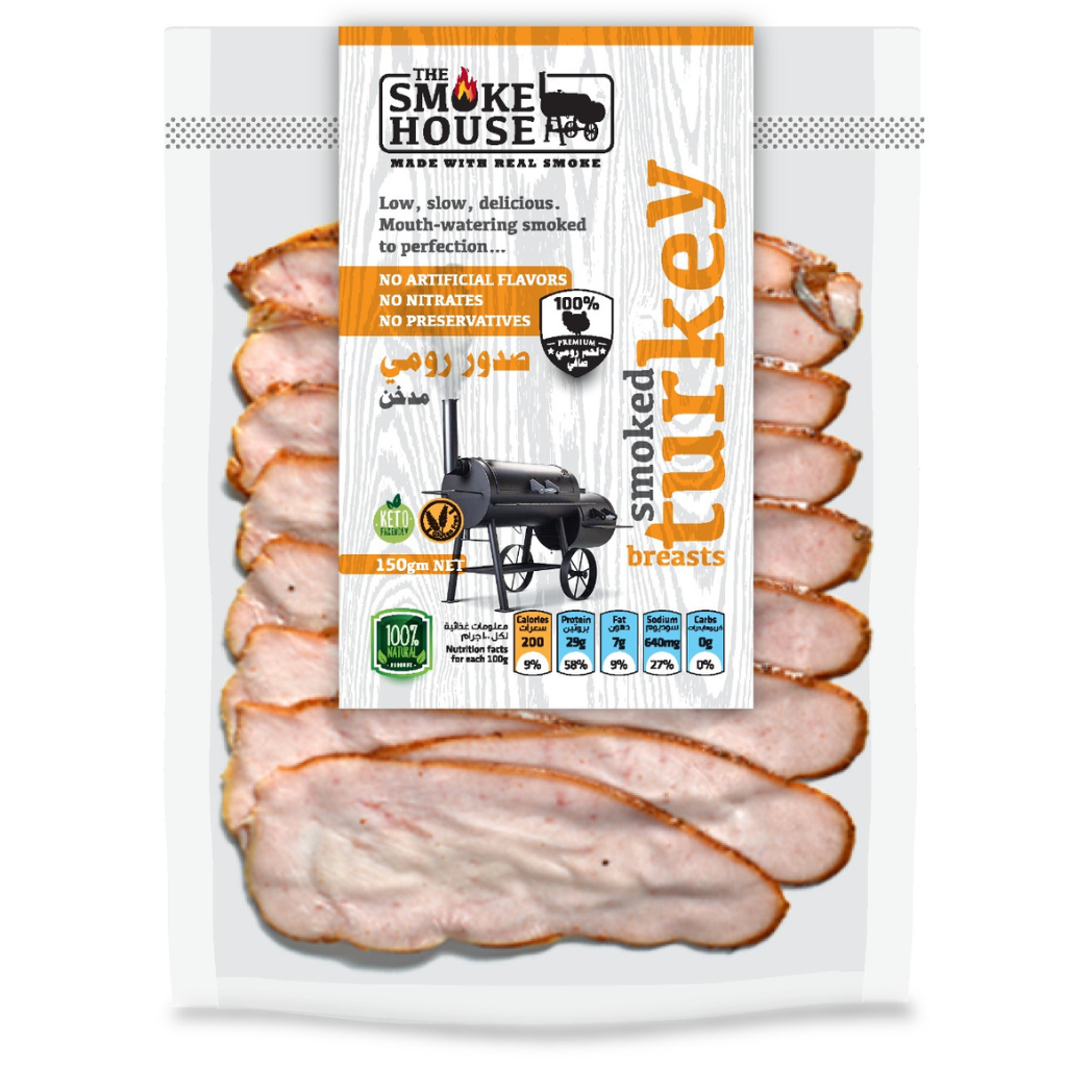 Smoked Turkey Breasts 150 gm - lean, protein-rich turkey slices for sandwiches and healthy meals