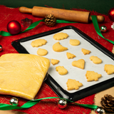 Taylas Christmas vanilla cookies with red and green sprinkles, made in Egypt.