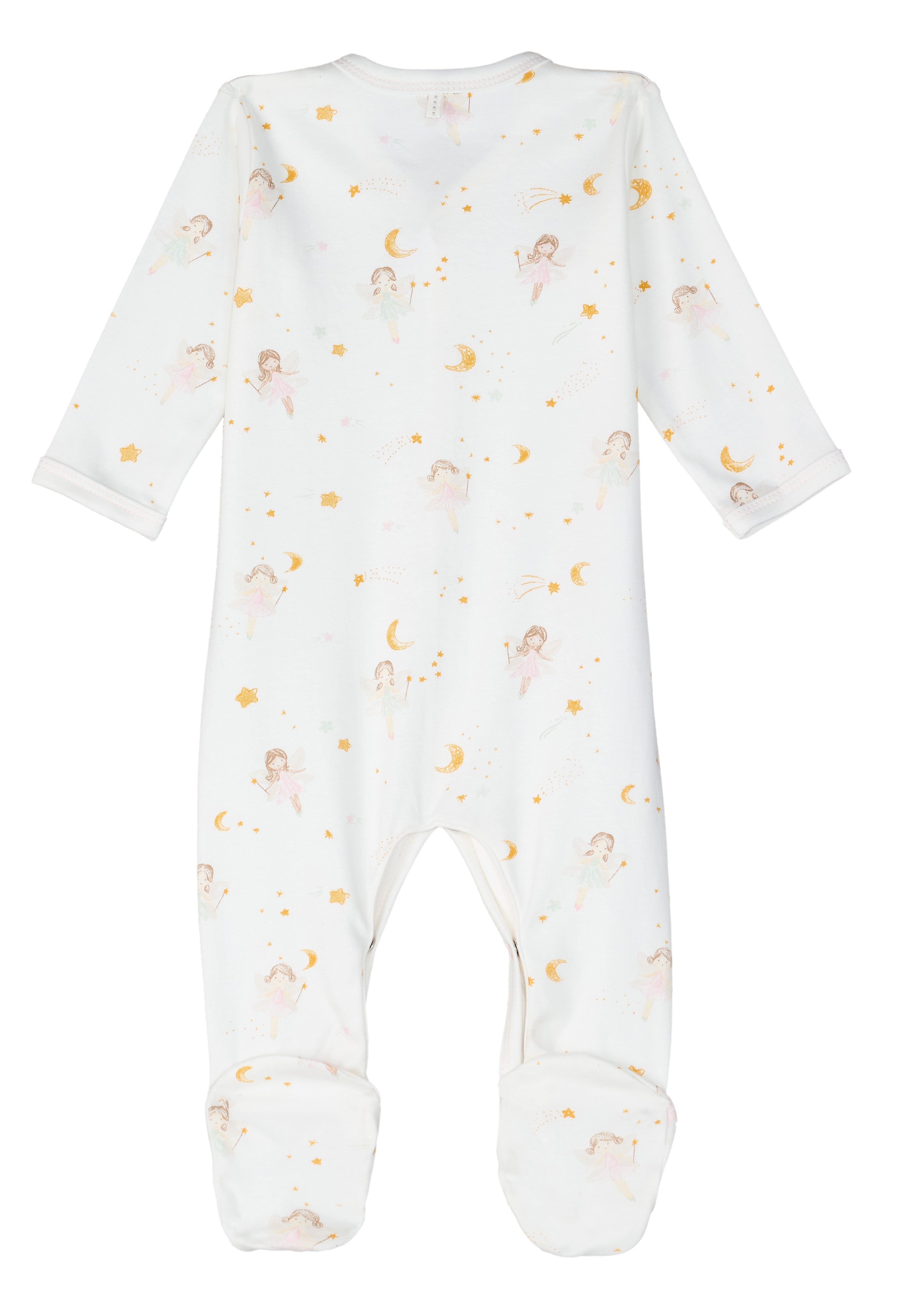 Under the Nile Dreamland Girls Baby Sleepsuit in soft organic cotton with snap closures