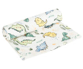 Under the Nile Dino Print Baby Swaddle Blanket for newborns, made from soft cotton.