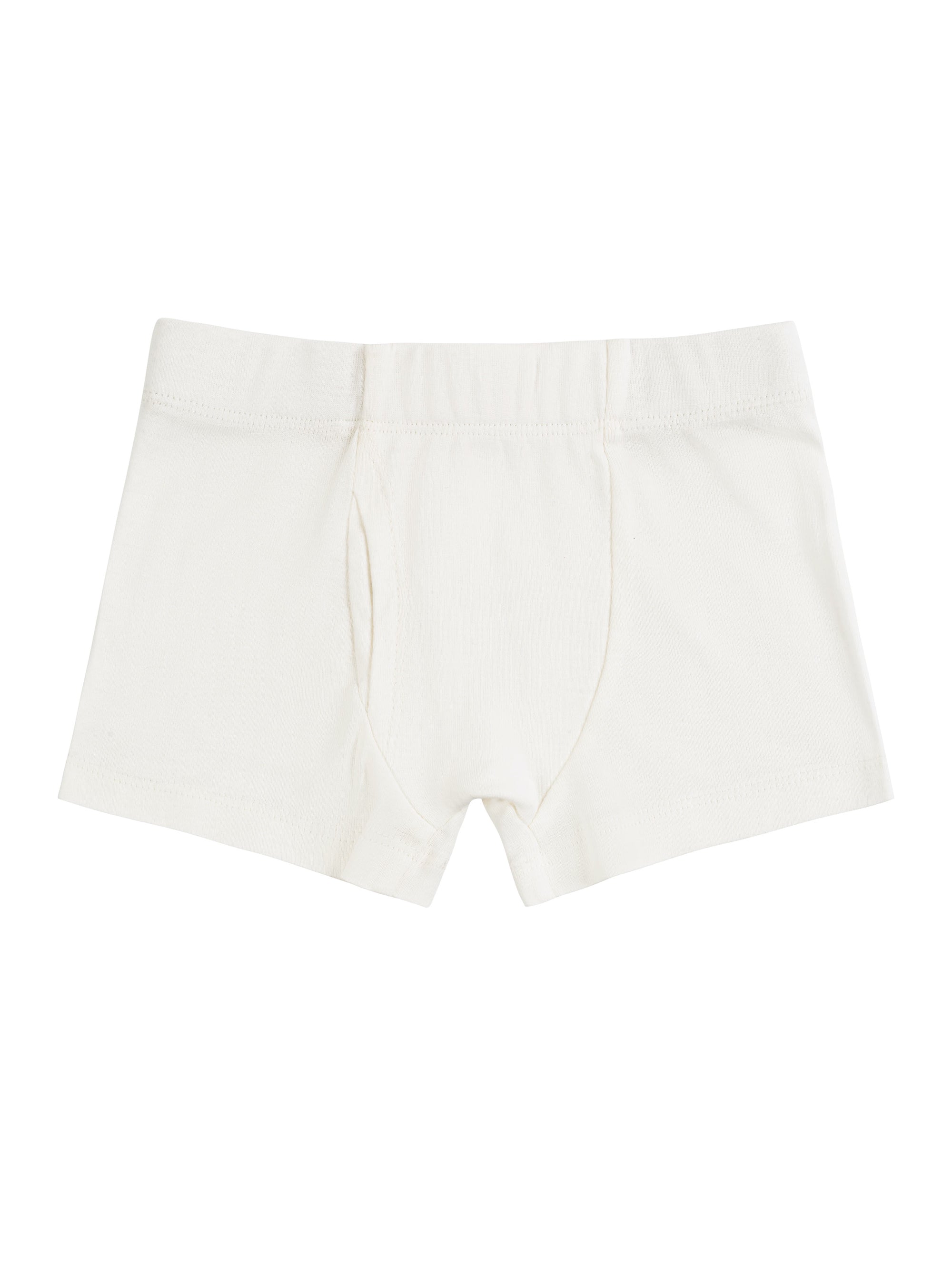 Under the Nile Organic White Boys Boxer Briefs made from soft cotton.