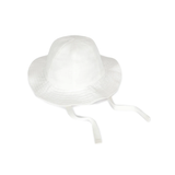 Under the Nile organic muslin sunhat for babies 0-3 months in white, made from Egyptian cotton.
