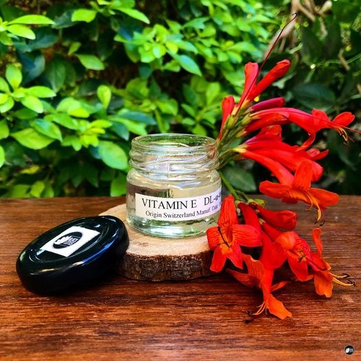 Black Lotus 100% Pure Vitamin E Oil for antioxidant skincare and hydration. Made in Egypt.