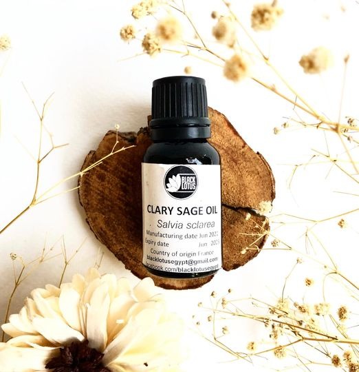 Pure Clary Sage Essential Oil by Black Lotus – Made in Egypt for Relaxation & Skincare