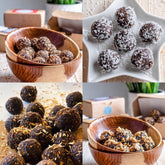 DANSnack Energy Bites – Assorted flavors (OJ, date, peanut, almond chia) made with natural ingredients in Egypt, 90g pack