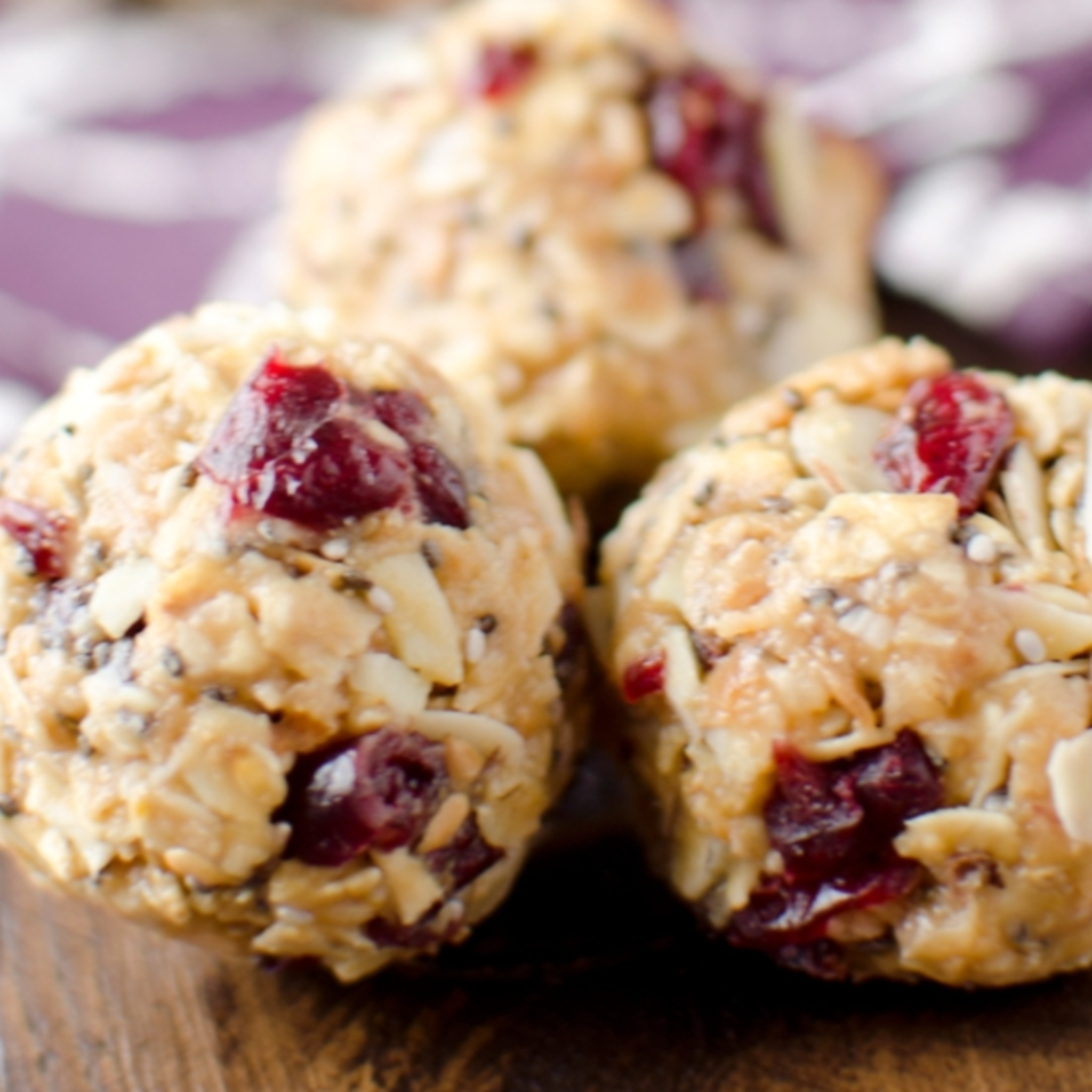 Pack of Good Gut Mama Cranberry Conquerers energy balls from Egypt, showing oat and seed bites.