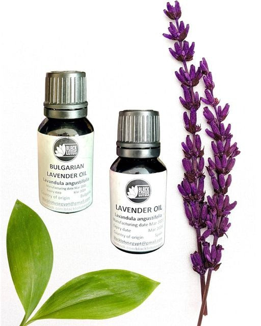 Pure Lavender Bulgarian Essential Oil by Black Lotus - Calming Floral Aroma Made in Egypt