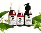 Black Lotus Natural Lice Repellent and Treatment Spray Set for family scalp care, made in Egypt.