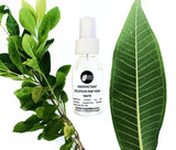 Black Lotus Yoga Mat Disinfectant Spray with tea tree, eucalyptus, and lavender, made in Egypt.