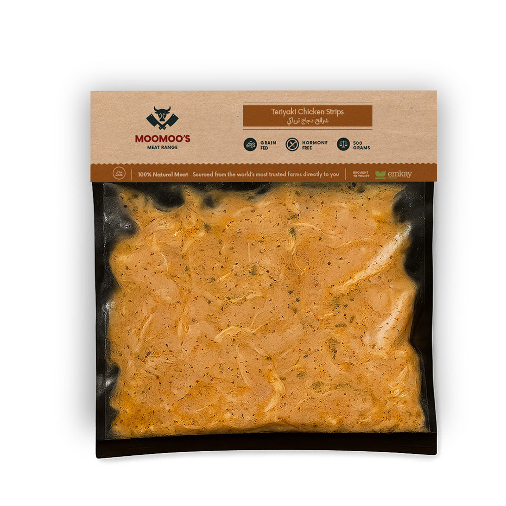 Moomoo'S Frozen Teriyaki Chicken Strips 500gm