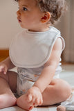 Brushed Cotton Drooling Bib - Off White