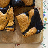 Be Good Today Almond Chocolate Swirl small cake with almond sponge and rich chocolate sauce