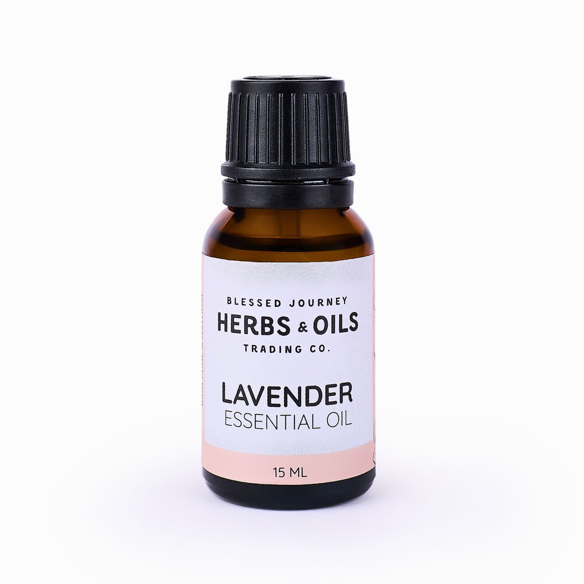 Blessed Journey 100% Pure Lavender Essential Oil in 15ml amber bottle from El Meraki, a versatile calming and skin-soothing oil from Egypt.