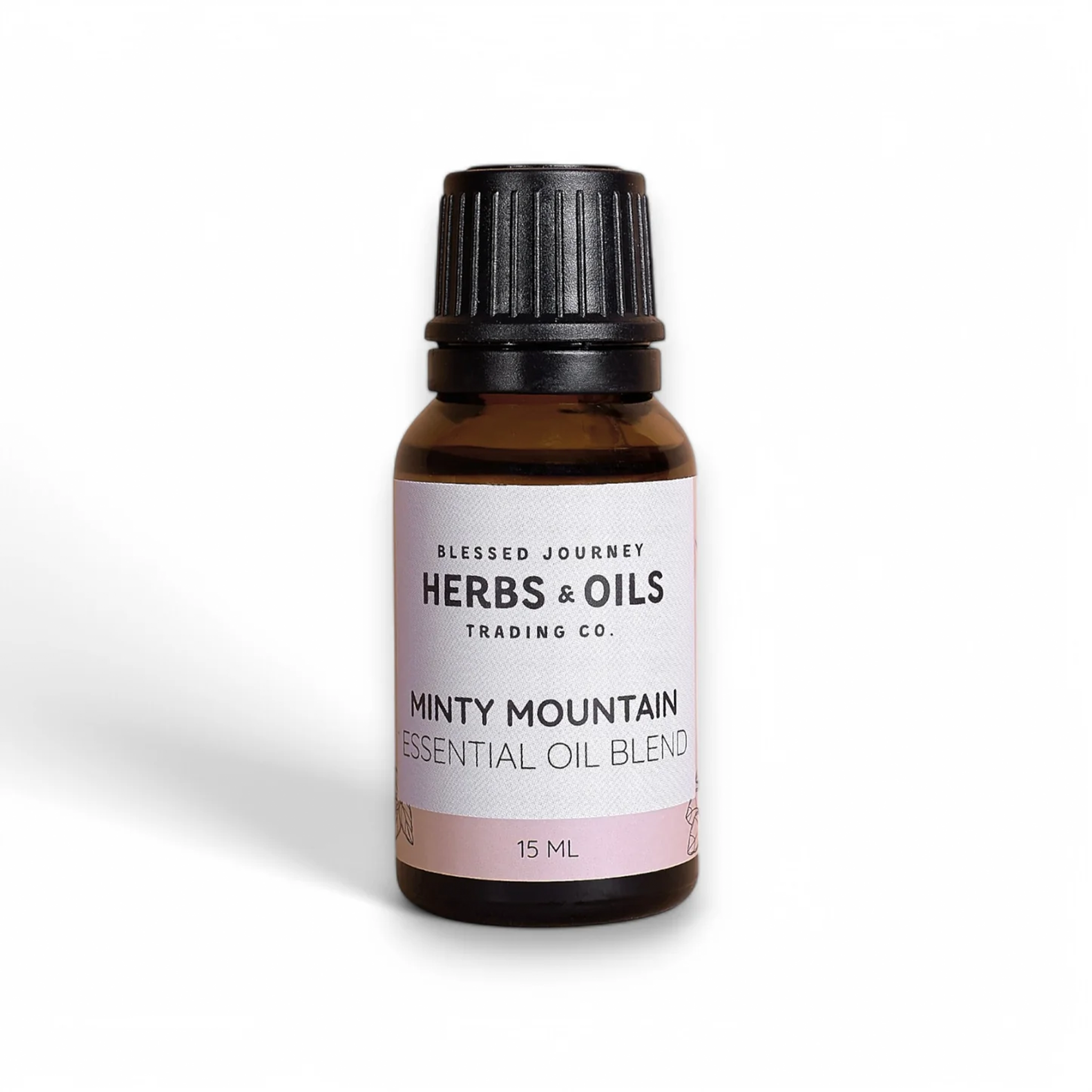 Blessed Journey Minty Mountain Essential Oil Blend for respiratory support and clear breathing, made in Egypt.