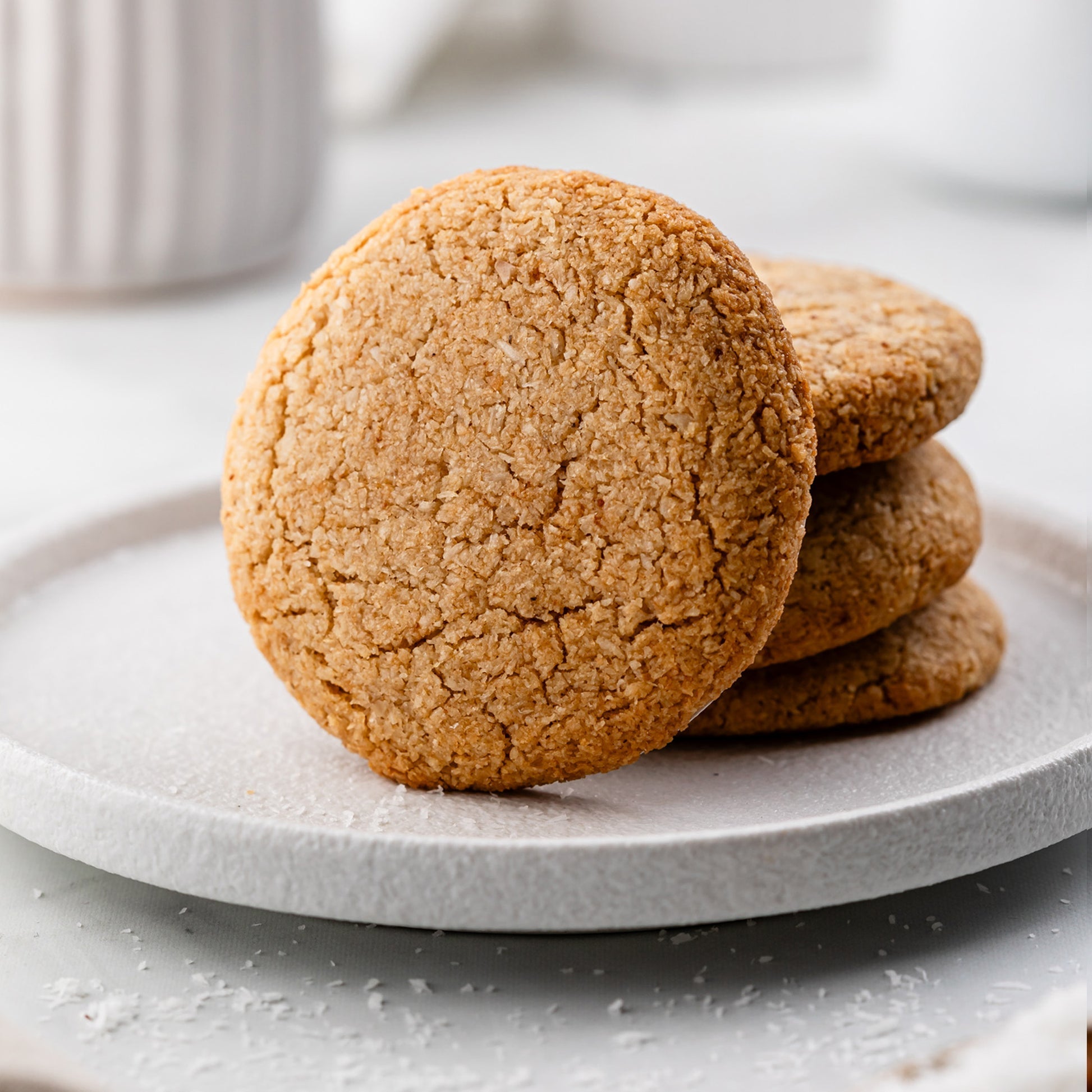 Chewy Coconut Cookies Pack of 6 by Be Good Today, coconut cookies made with oat flour, raw honey, coconut sugar and vanilla