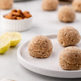 Be Good Today Coconut Almond Energy Balls pack of 2 made with coconut, almonds, raw honey, lemon and vanilla