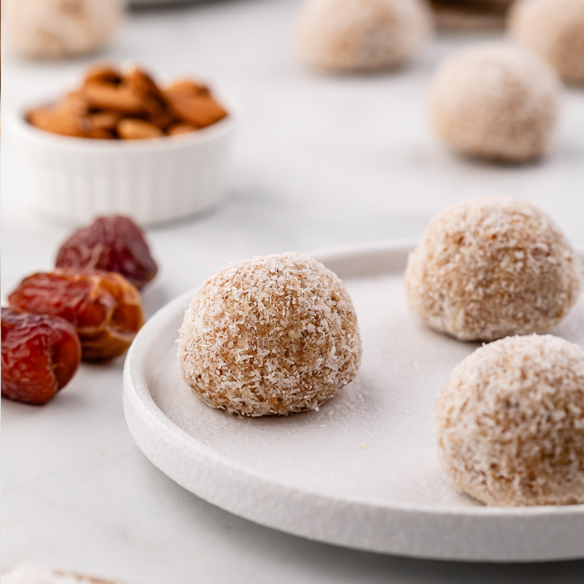 Be Good Today Coconut Date Energy Balls pack of 2 made with coconut, almonds, dates and raw honey