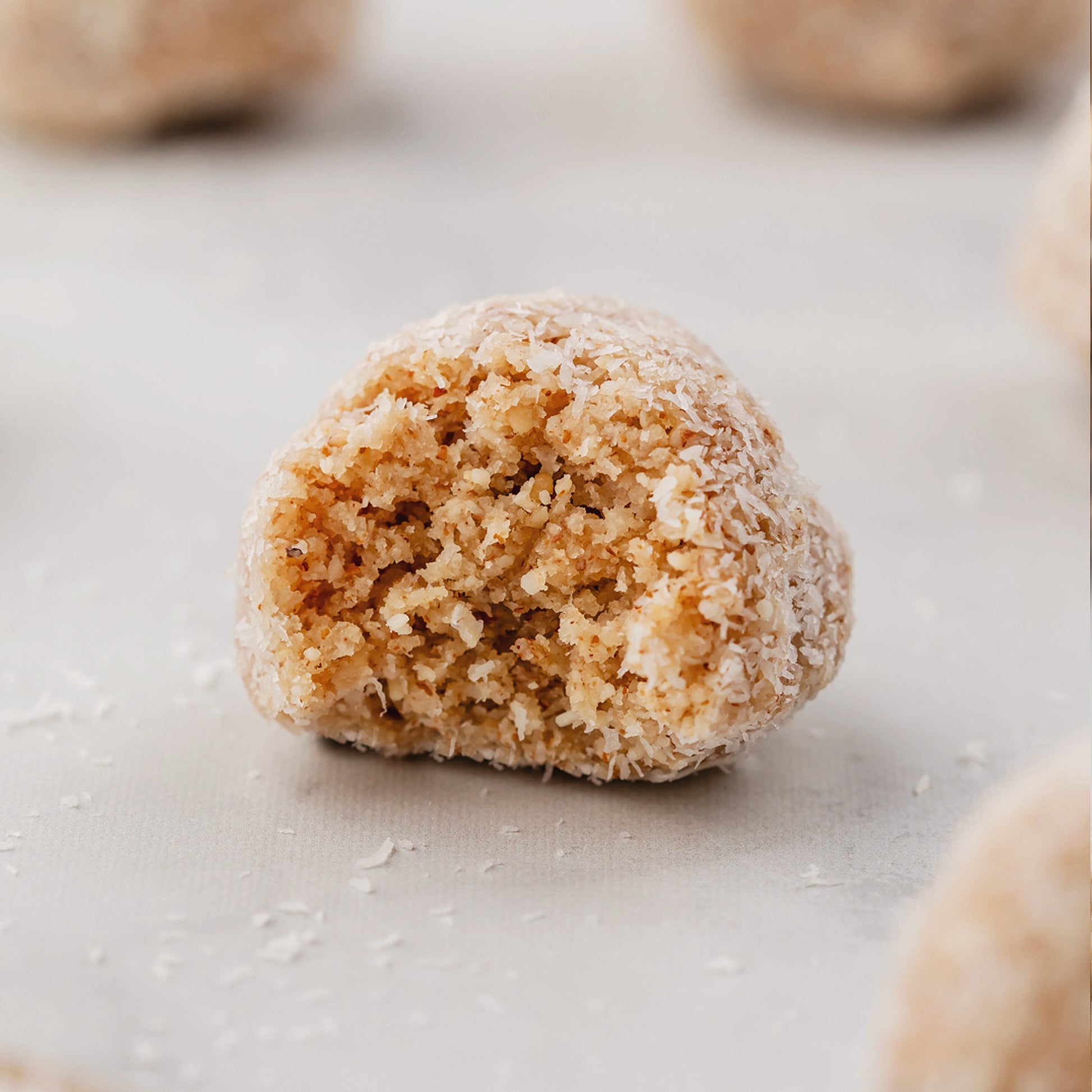 Coconut Date Energy Balls Pack of 2 by Be Good Today, made with coconut, almonds, dates, raw honey and vanilla