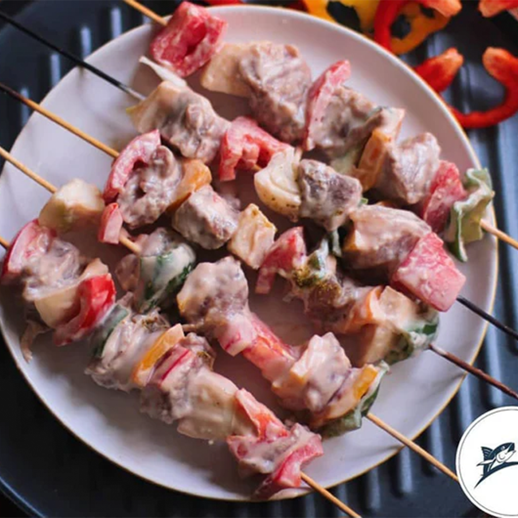 Crazy Tuna Bluefin Tuna Kabab skewers, ready for grilling, produced in Egypt from El Meraki.