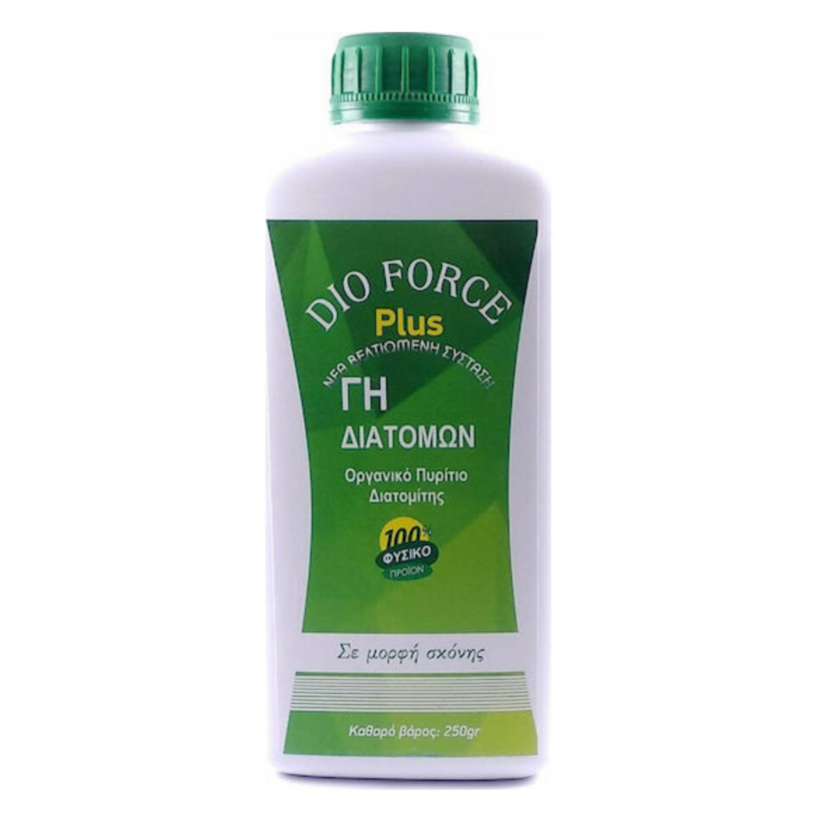 Dioforce Plus Diatomaceous Earth organic insecticide powder for natural control of ants, cockroaches, and bugs.