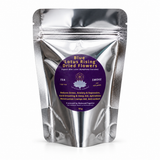 Lotus Rising Organic Dried Blue Lotus Flowers 10 g in premium resealable pouch for herbal tea and ceremonial use | زهور اللوتس الأزرق العضوية المجففة من لوتس رايزنج ١٠ جرام داخل عبوة محكمة الإغلاق مناسبة لتحضير الشاي العشبي والاستخدامات التأملية والطقوس التقليدية