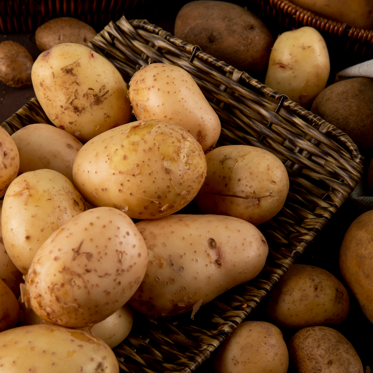 Fresh, pesticide-free potatoes from El Kitchen Garden, grown in the rich soil of Egypt