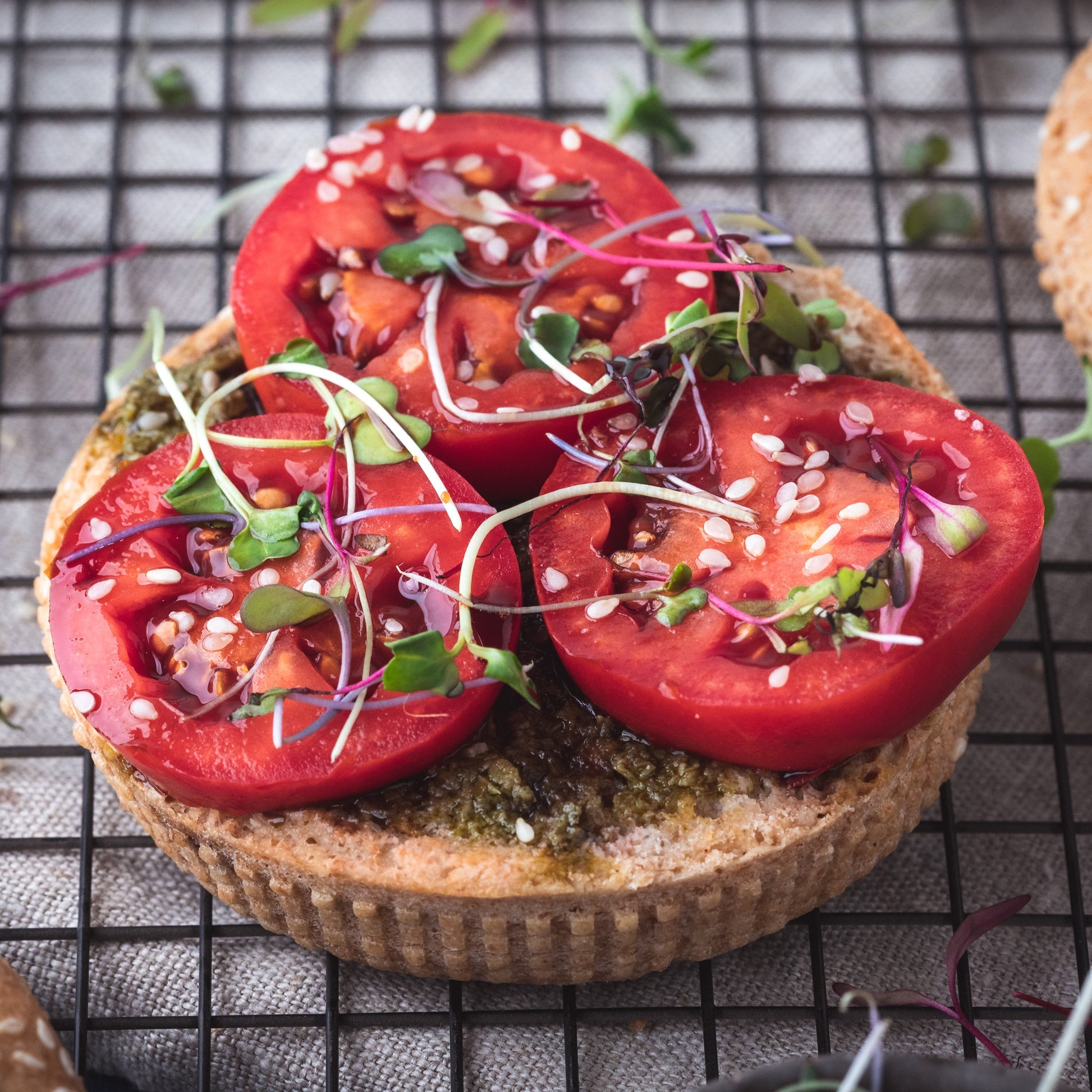 Be Good Today Essential Vegan Bread Toast made with a gluten-free flour blend and topped with mixed seeds