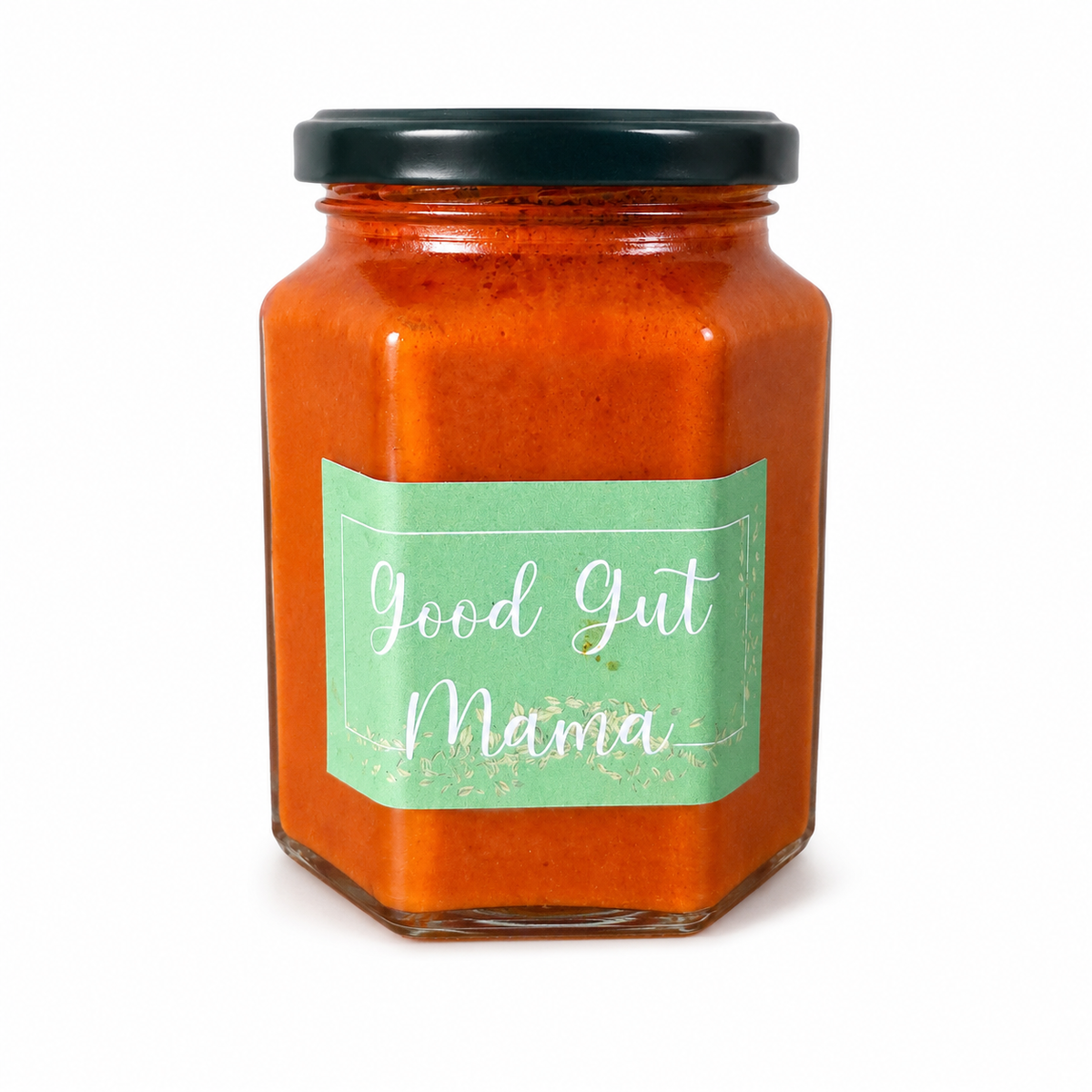 Fermented Piri-Piri Sauce from Good Gut Mama, available at Elmeraki, displayed in a bottle with fresh chili peppers.