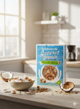 Goodhands Coconut Granola – Toasted Oats And Coconut Flakes With Nuts In Packaging.