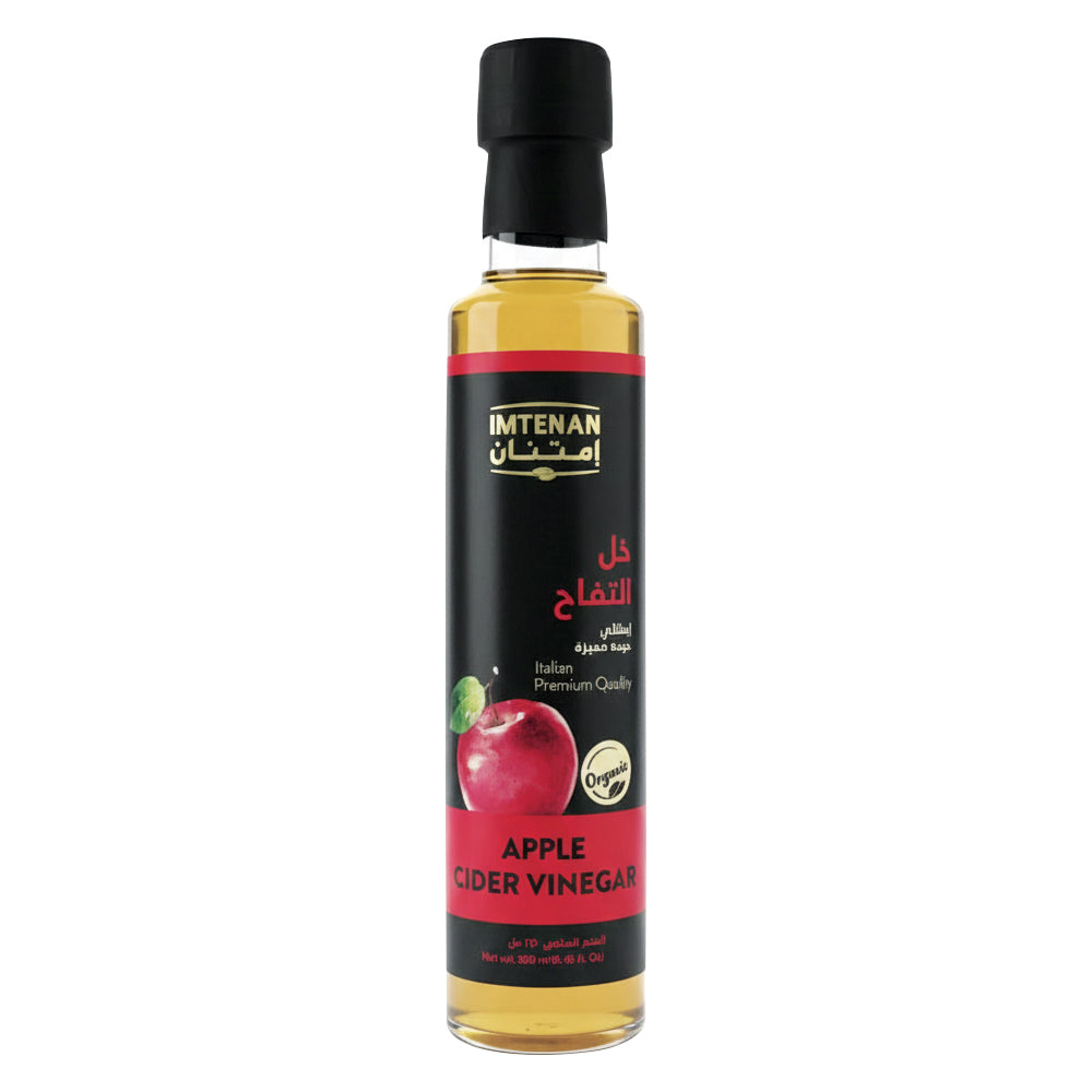 Organic Apple Vinegar with Mother by Imtenan 250ml raw unfiltered fermented apple vinegar