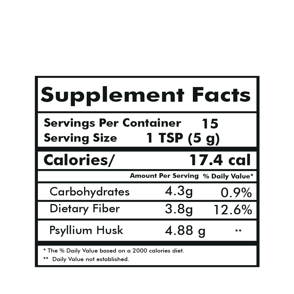 Psyllium Husk Powder by Imtenan 75g natural plant-based powder with neutral taste