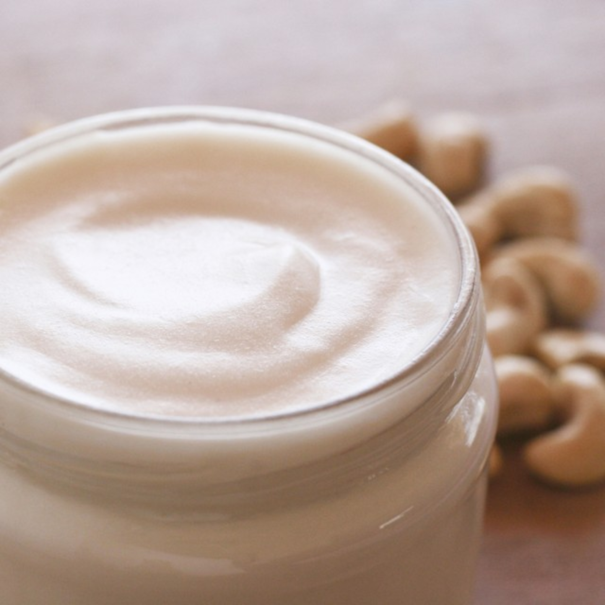 kaju cashew yogurt – creamy dairy-free yogurt in a tub, plant-based and probiotic, made in egypt.