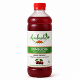 Kombucha Black Cherry 1L by Kombucha Egypt bottle on white background