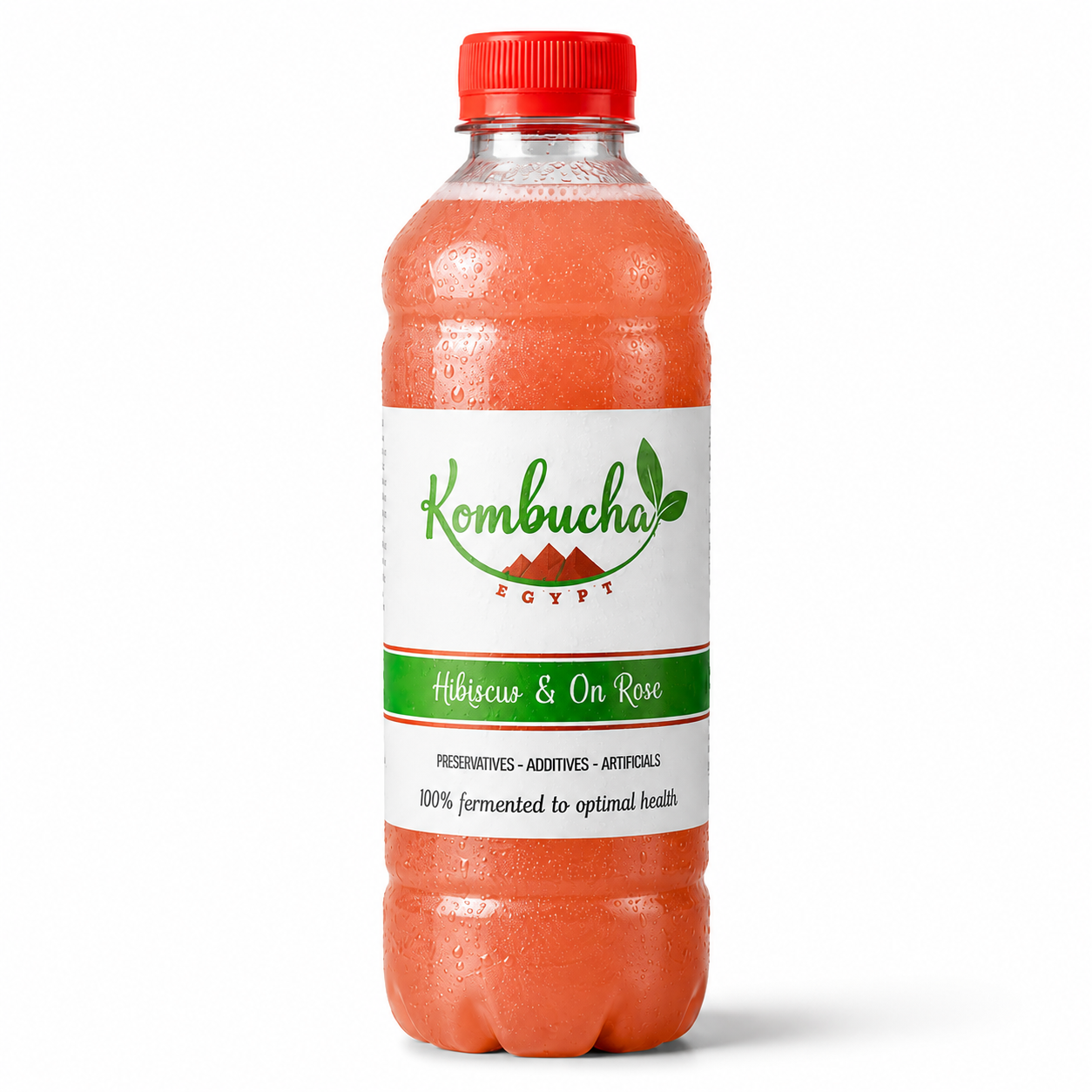 Kombucha Egypt Mango kombucha drink 1L bottle on white background