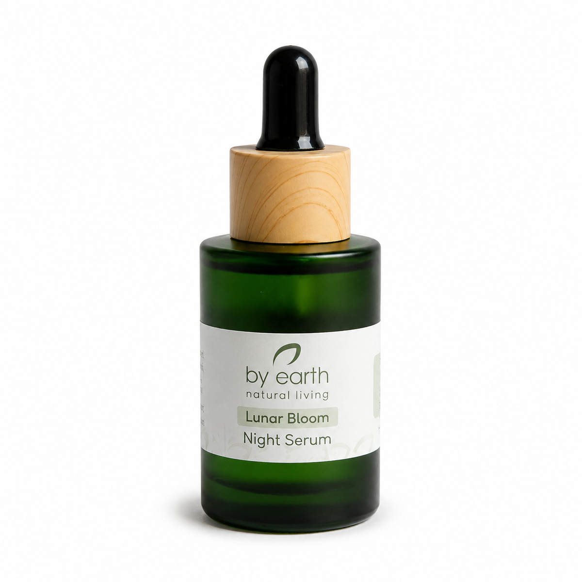 Lunar Bloom Night Serum by By Earth in a 30ml bottle – restorative night serum with argan, rosehip and essential oils for radiant, renewed skin | سيروم ليلي لونار بلوم من باي إيرث في عبوة ٣٠ مل – سيروم ليلي مجدد مع أركان وورد المسك والزيوت العطرية لبشرة مشرقة ومتجددة