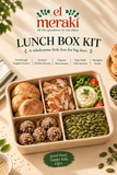 Lunch Box Kit 2 featuring sourdough English muffins, smoked chicken breasts, organic mayonnaise, sesame-covered date balls and pumpkin seeds